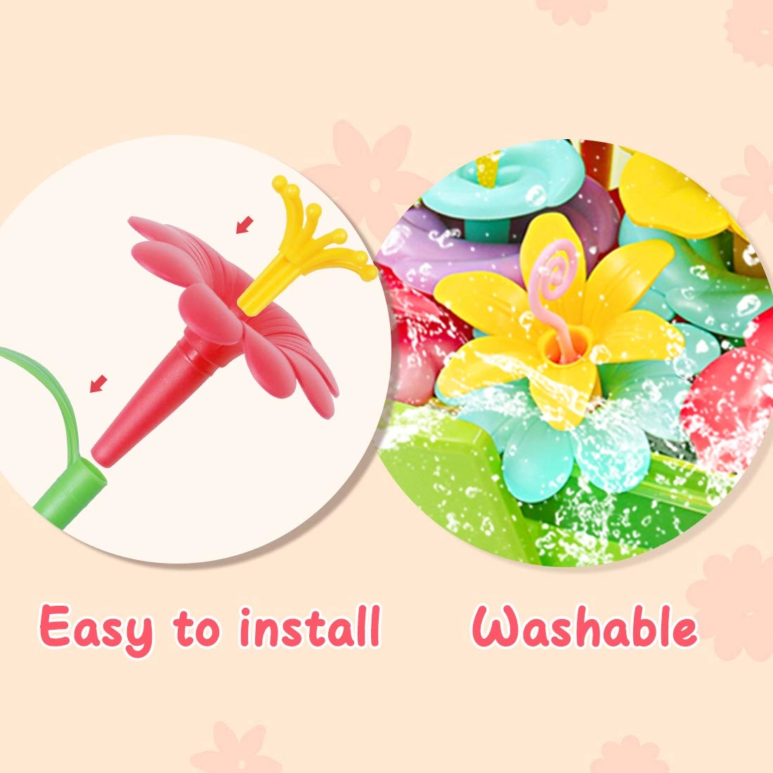 Flower Garden Building Toys Set - Stacking Game Gardening Pretend Playset