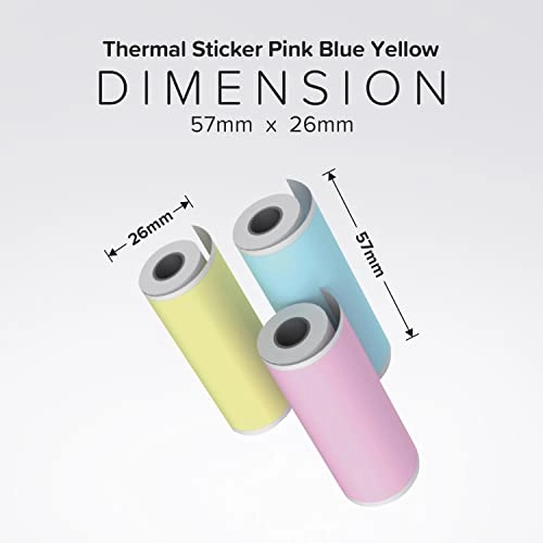 Thermal Sticker - 57mm x 26mm 3m roll x3