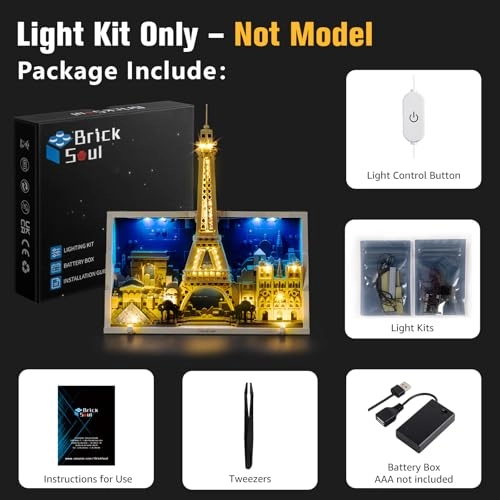Light Kit for 21064 Paris - ON/Off & Dimmer Switch Hidden Cable