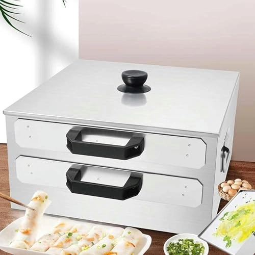 Rice Noodle Rolls Machine - 2 Layer Stainless Steel
