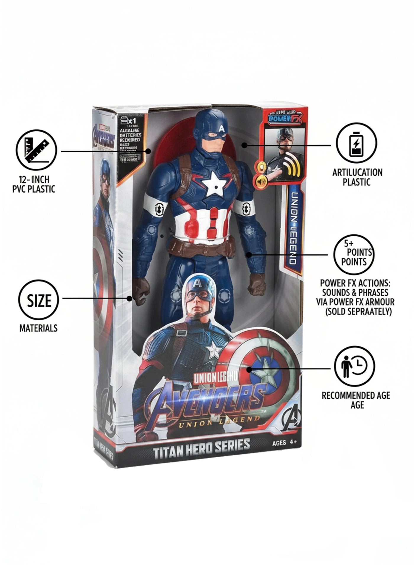 Titan Hero Series – Captain America - 3+ Years Captain Marvel 1 (30cm) (5013)