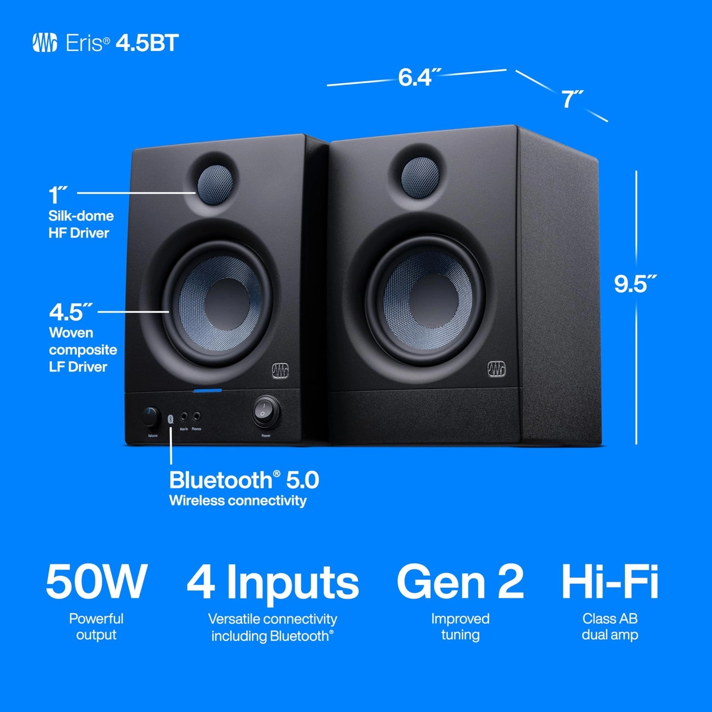 Eris E4.5 BT - Stereo 50 Watts