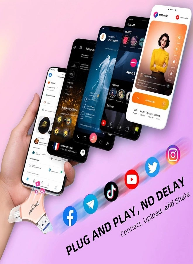 USB 3.0 Flash Drive - USB/Lightning/Type C 256GB