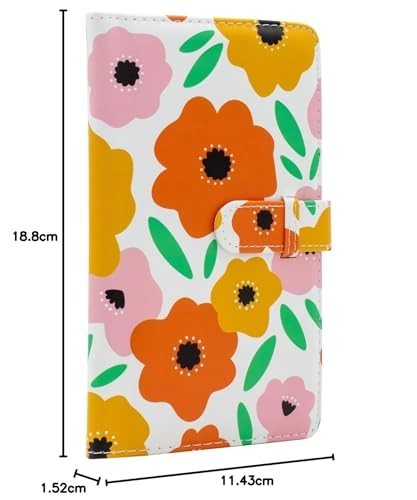 96 Pockets Photo Album - Large Capacity Blue flowers