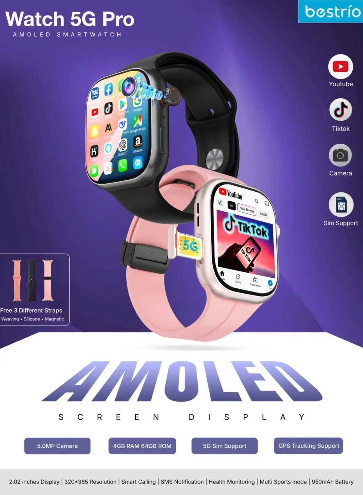 Bestrio Watch 5G Pro 5G GPS