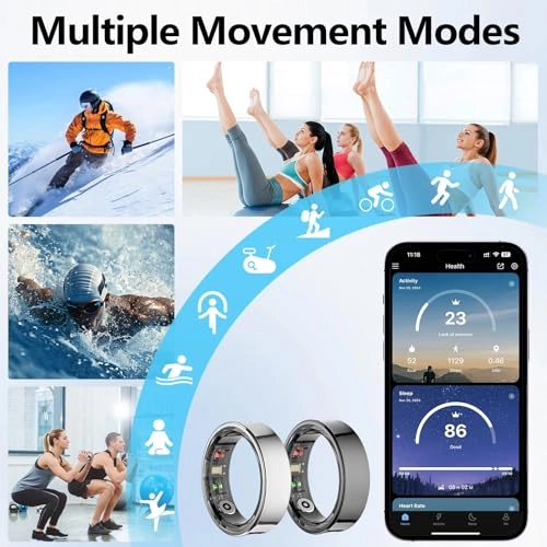 Smart Ring - Gesture Control Blood Oxygen & Heart Rate Monitor Waterproof