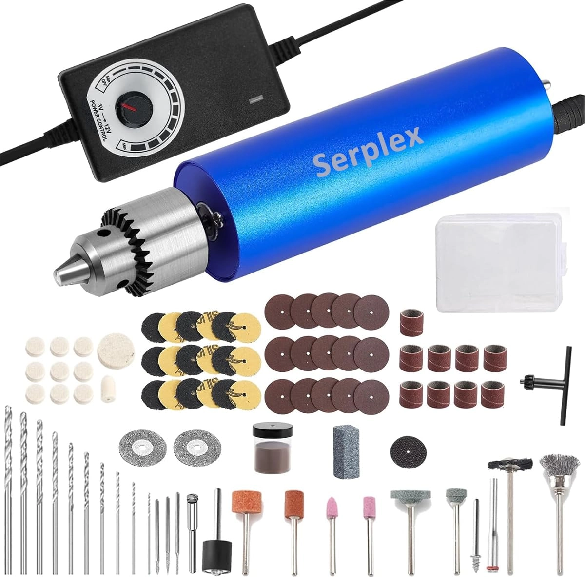 Serplex Mini Electric Drill - Corded Electric 105 attachments