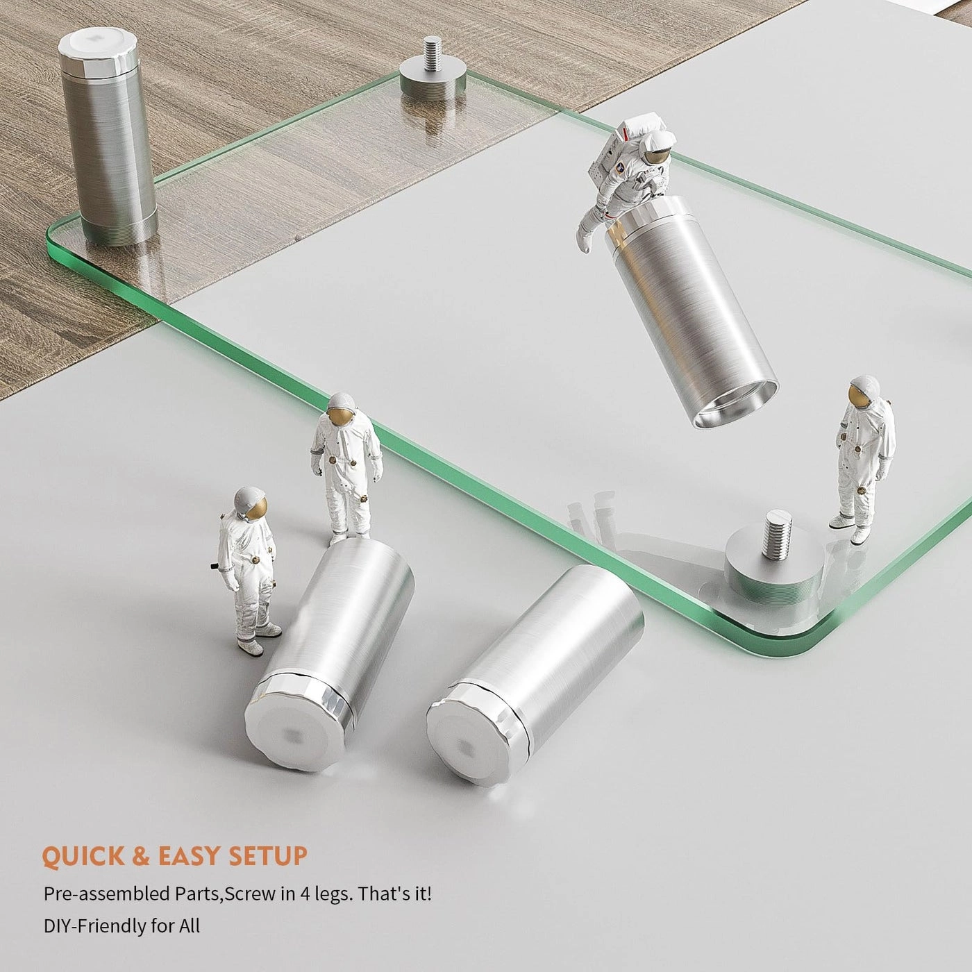 Monitor Stand Riser - 2 Pack Tempered Glass