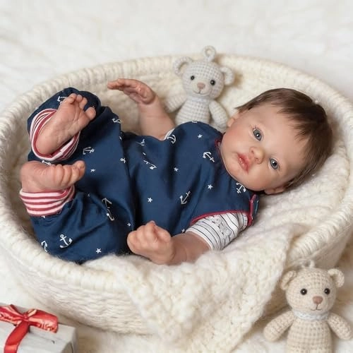 Reborn Baby Doll - 18 Inch Vinyl Rooted Hair Ages 3+