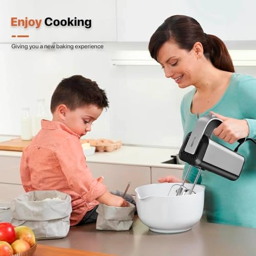 Electric Hand Mixer - 5 Speeds Stainless Steel Beaters