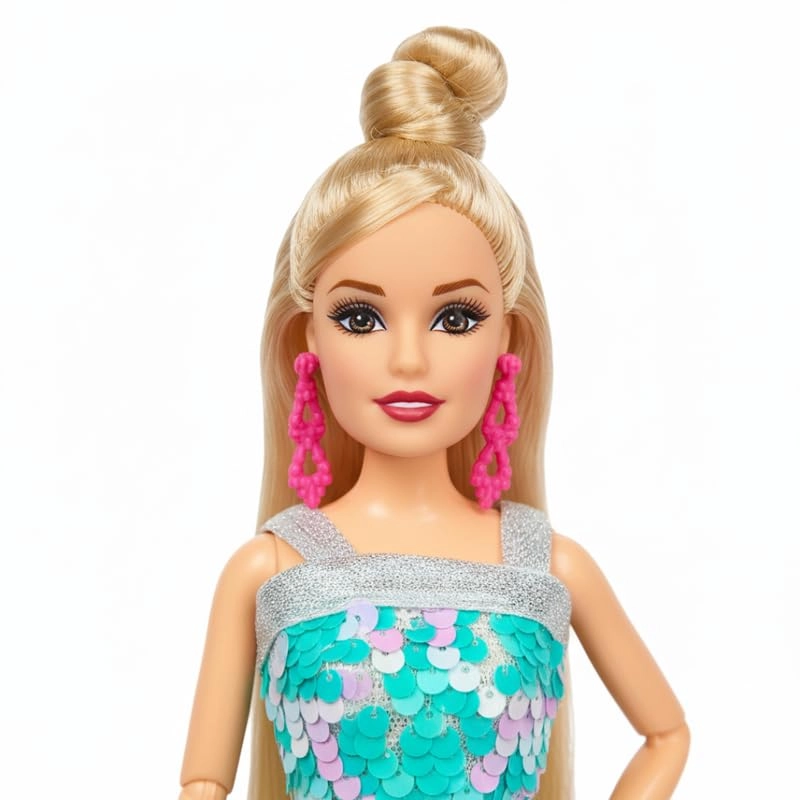 Apex Media and Marketing India, Apex Media and Marketing India B-125 Okhla Phase-1 New Delhi-20 Fashion Doll - 21 cm Plastic Blonde Sequin Dress Ages 3+