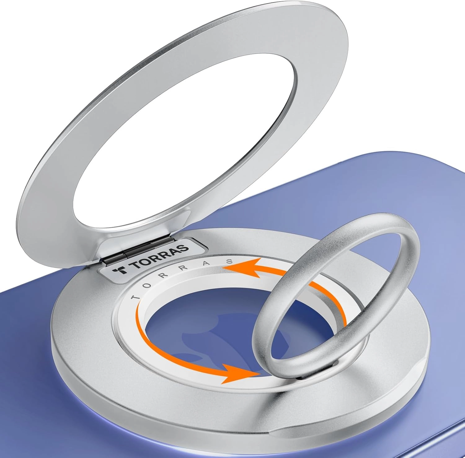Torras Thin Fit for MagSafe Phone Grip Ring Holder - Dual-Ring 360° Rotatable