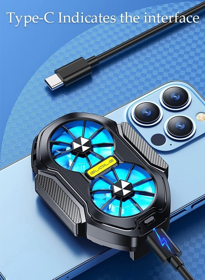 Phone Cooler - Dual Fans Rechargeable 62~92mm Compatible