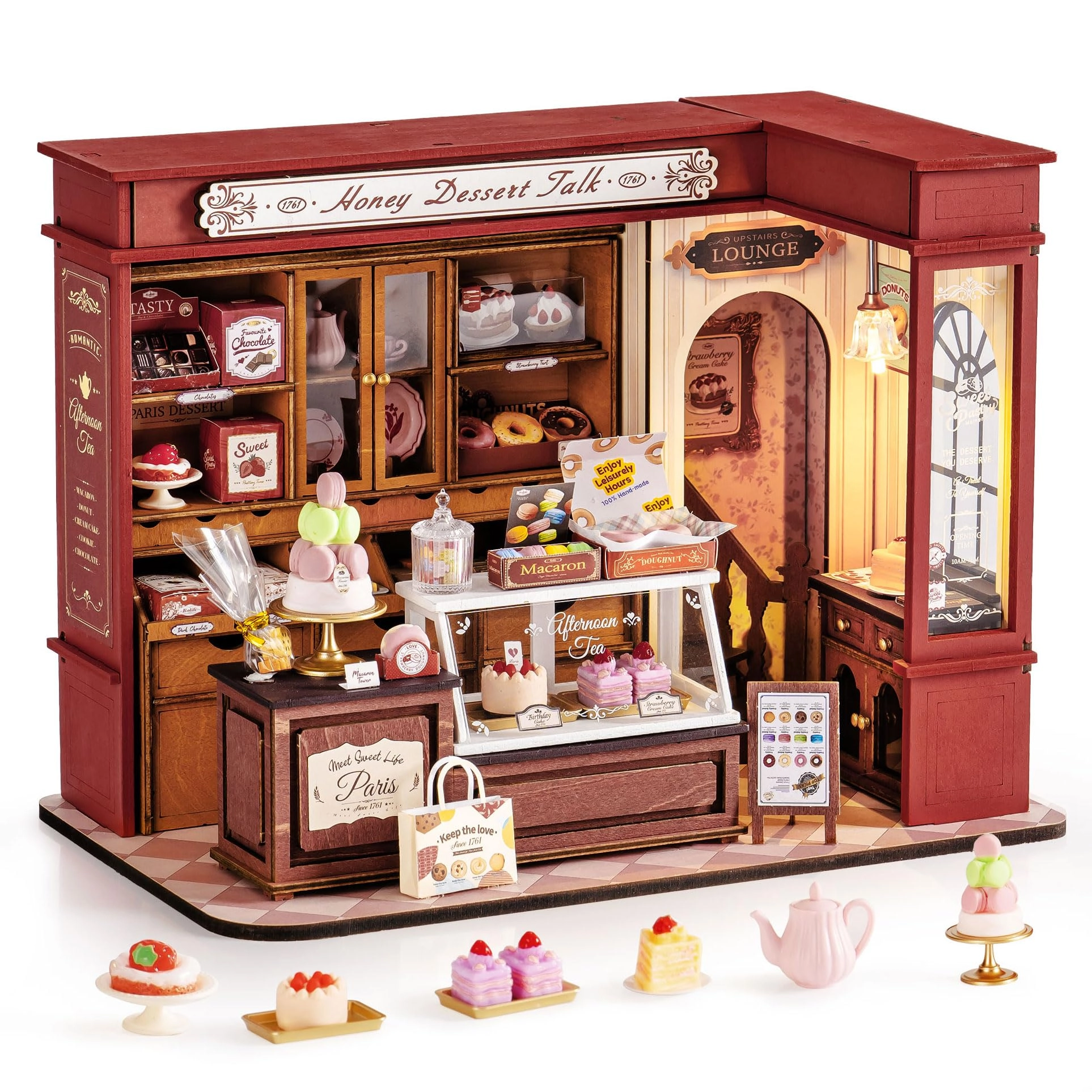 Rolife Tipsy Restaurant - Vintage French Dessert Shop 1:18
