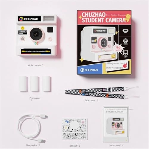 S6 - Kids Instant Camera Printable (Thermal Paper) Front & Rear Dual