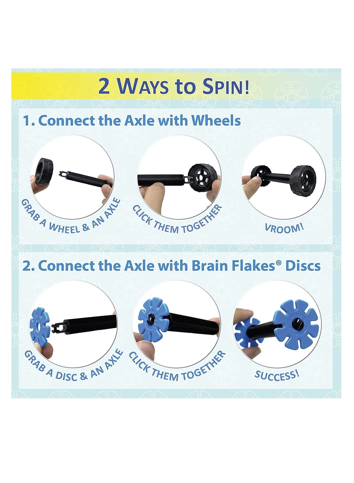 Brain Flakes Car - 3 years and up 24 Pieces