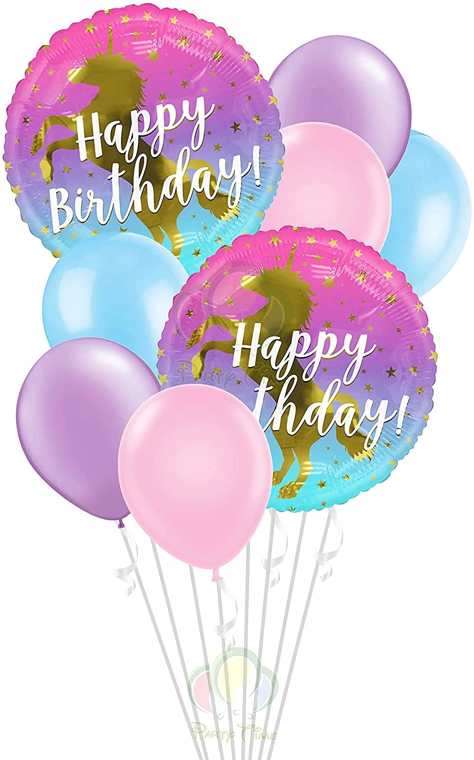 Unicorn Balloon Sets - Latex Foil Helium Happy Birthday Banner
