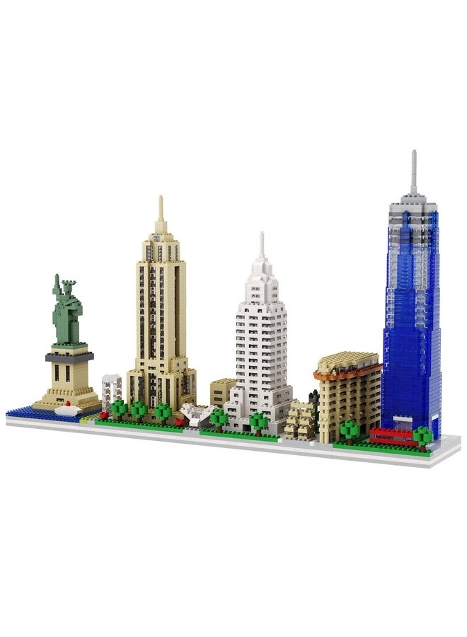 DOVOB New York Skyline Micro Mini Blocks Building Set - Architecture New York Skyline 3048 pcs