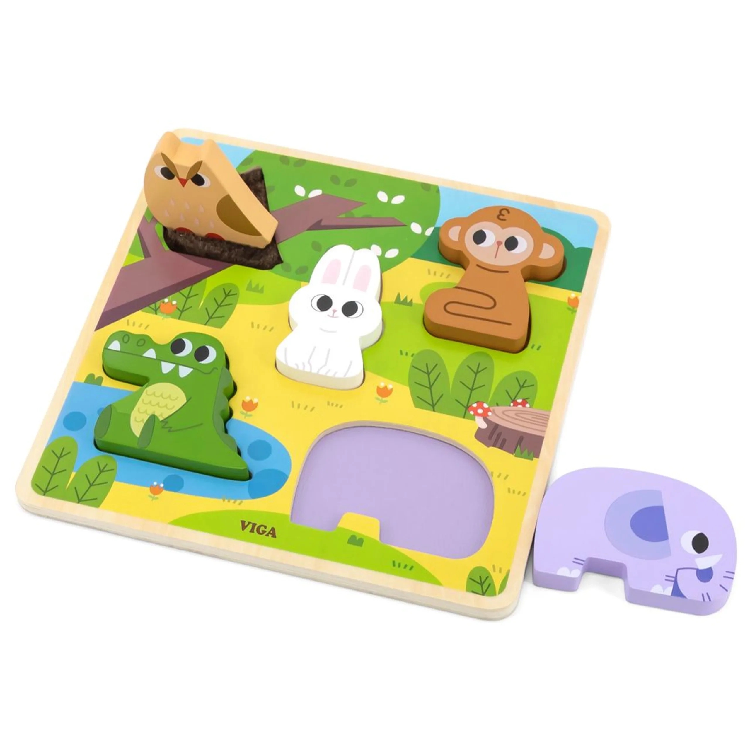 Tactile Puzzle Forest - 18 months 5 pieces