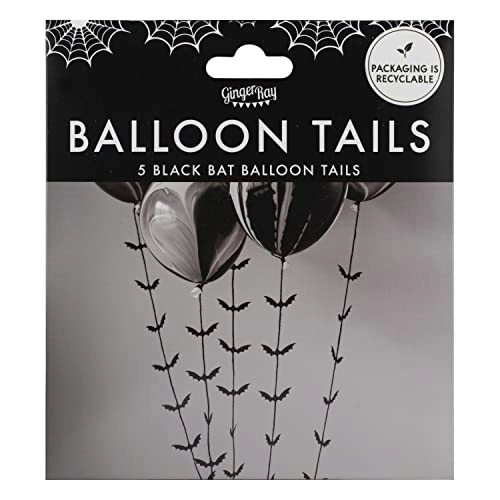 Bat Balloon Tails - 5 Halloween