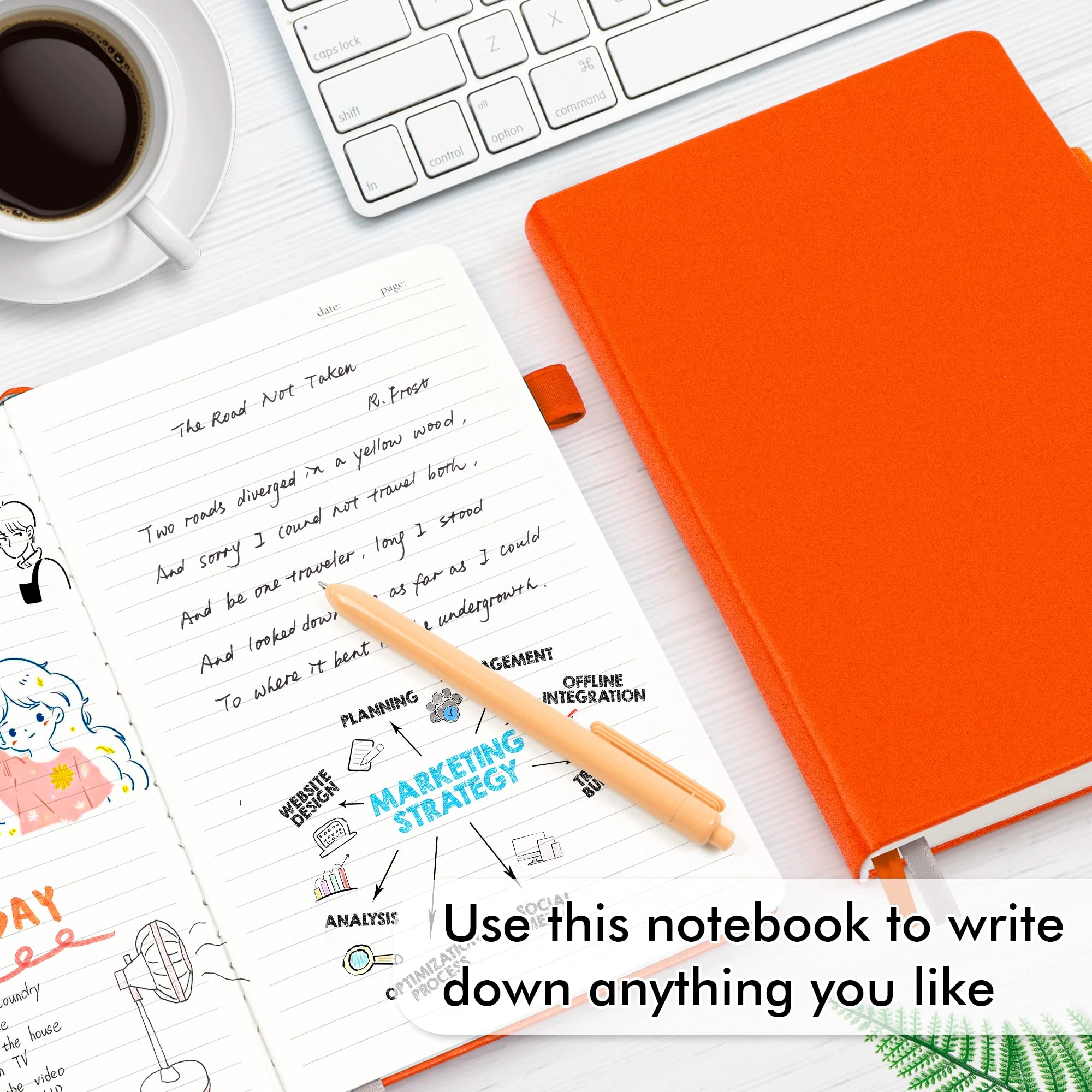 Journal Notebook A5 - Lined 64 Sheets