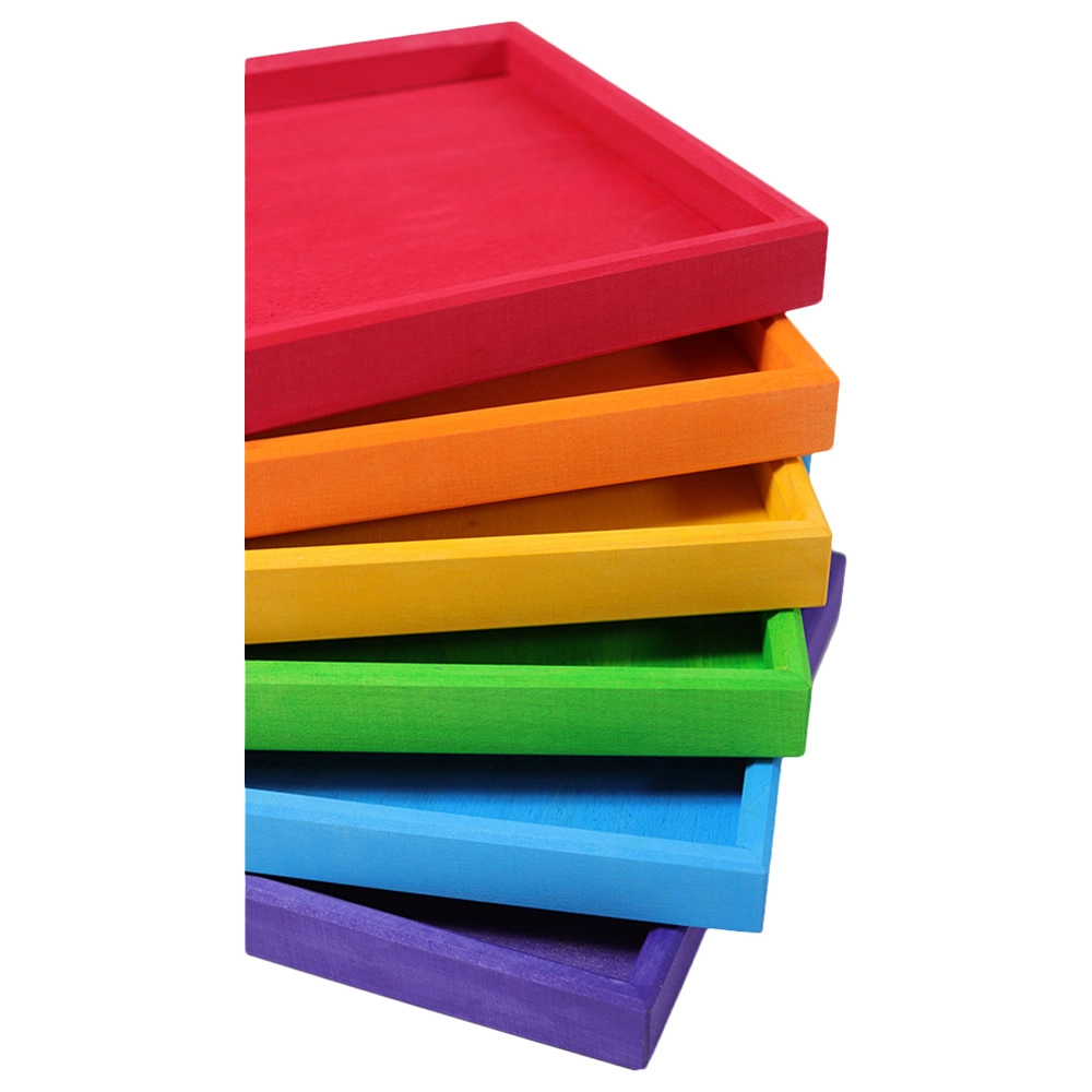 Wooden Rainbow Frames - Suitable for 3 years and above 6pcs