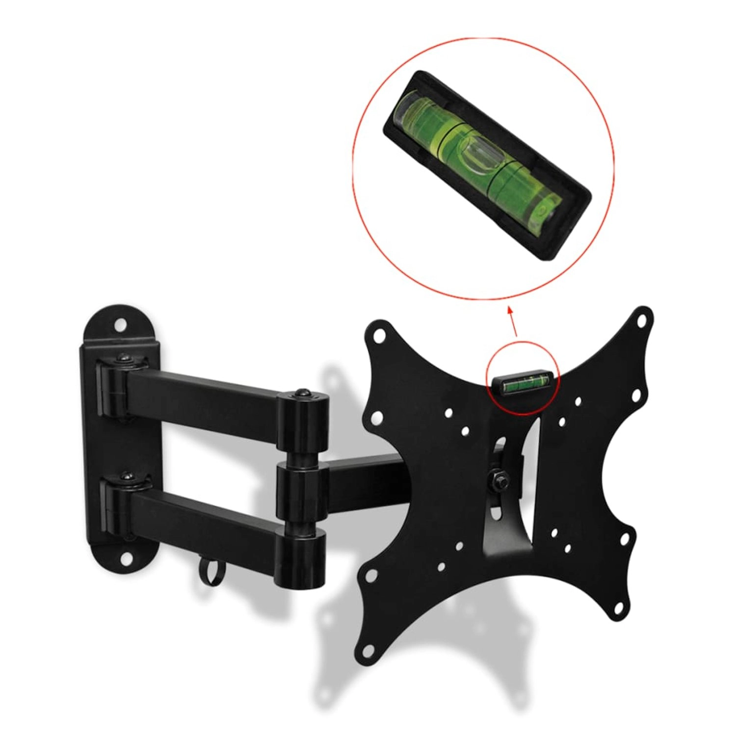 VidaXL Double-armed Swivel Tilt Wall Mounted TV Bracket - 45 kilogram 17"-37"