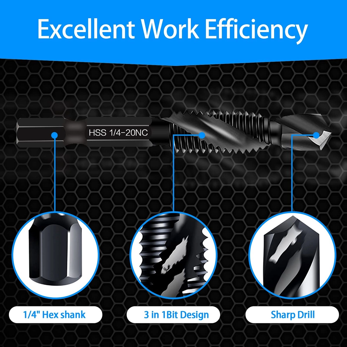 Drill & Tap Bits - high-speed steel 13 pcs