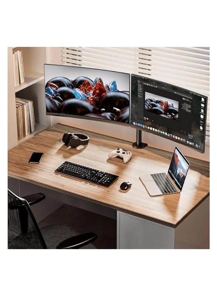 Dual Monitor Desk Mount - 2 32 inch 75x75mm 100x100mm