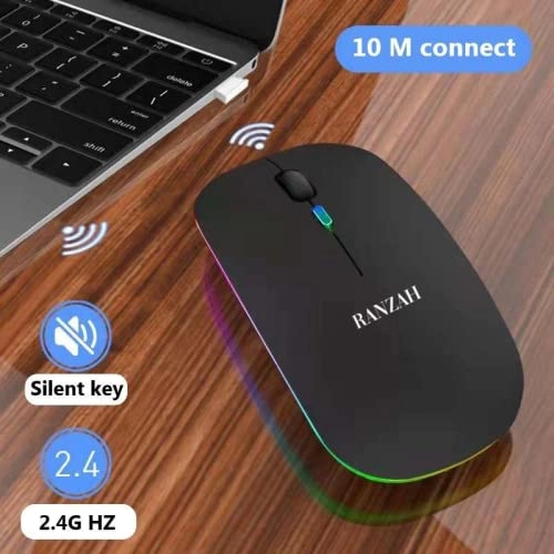Rechargeable Noiseless LED Mouse - Wireless
