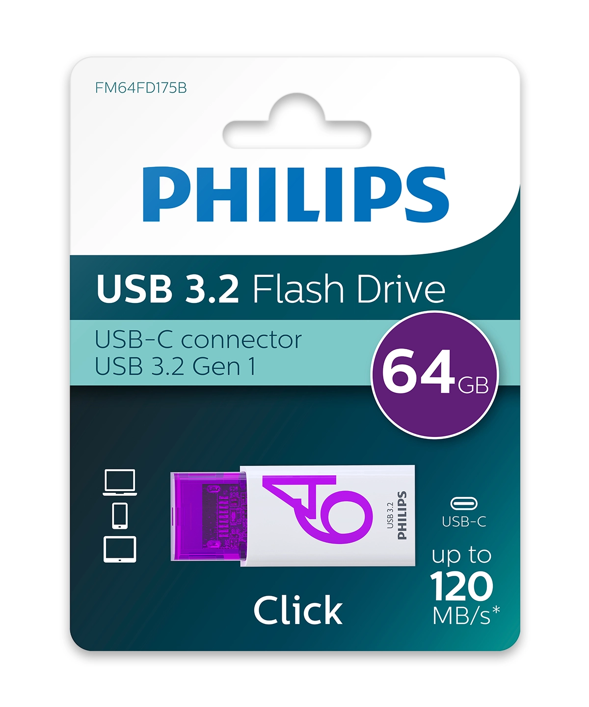 Click - USB 3.2 Gen 1 USB-C 64GB
