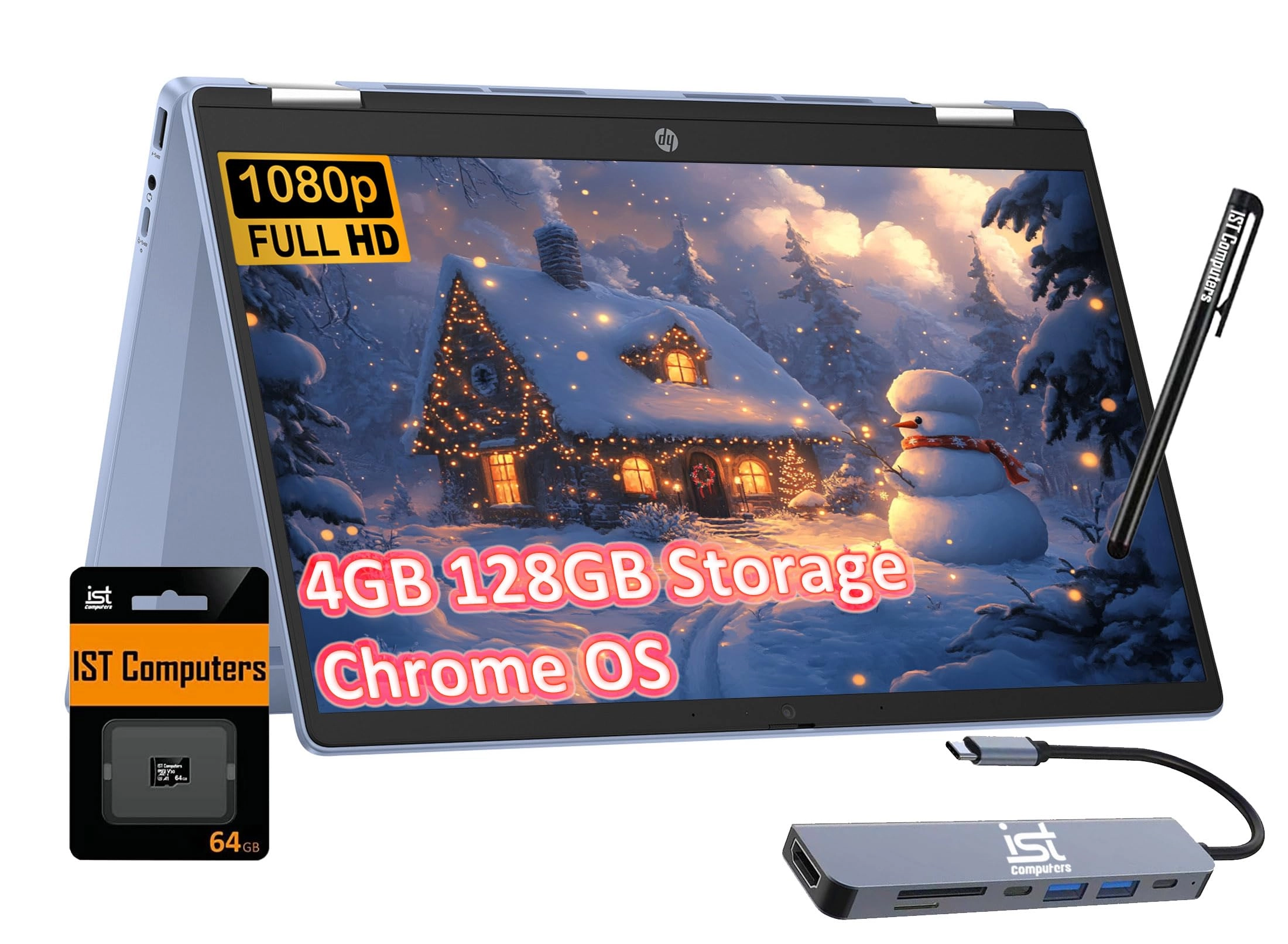 HP Chromebook X360 14b - 14'' 128GB 4GB N100