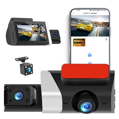 3 Channel Dashcam - 1080P front 480P rear 480P interior
