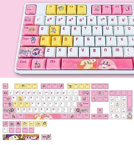 Kirby Keycaps - Basic Kit (104) + Supplement Kit (14) + Keycap puller (1)