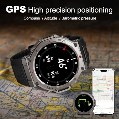 Rugged Smart Watch 46mm Metal GPS