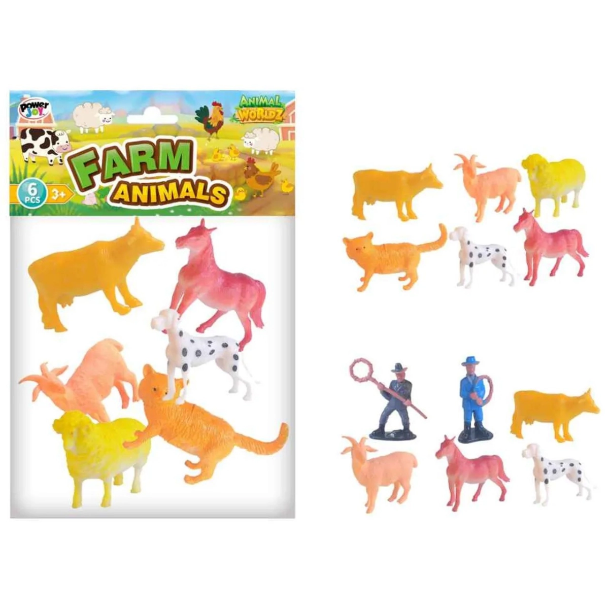 Power Joy Farm Animals Collectable Toys (ALGT-666A-9) 6 pcs