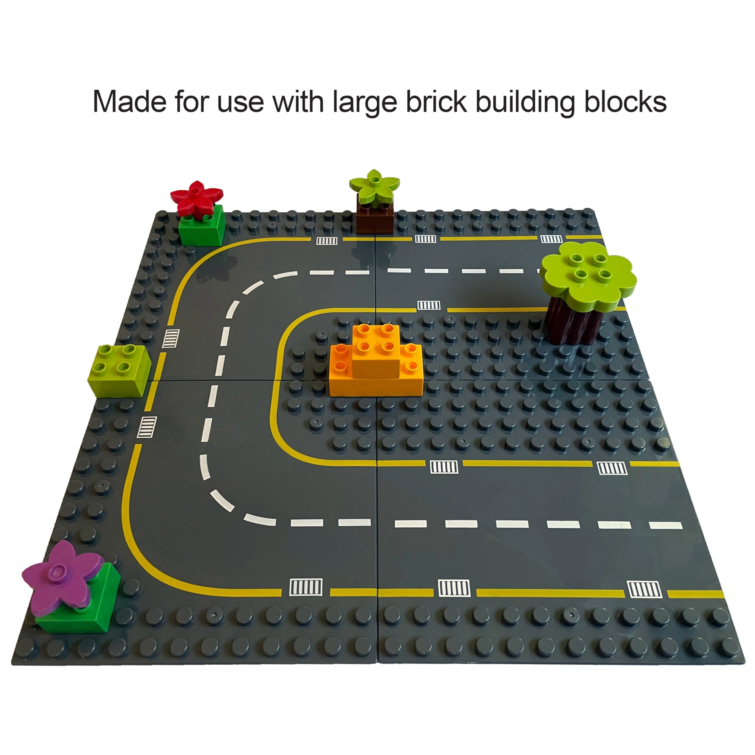 Large Building Block Base Plates - 4 pcs Building Blocks