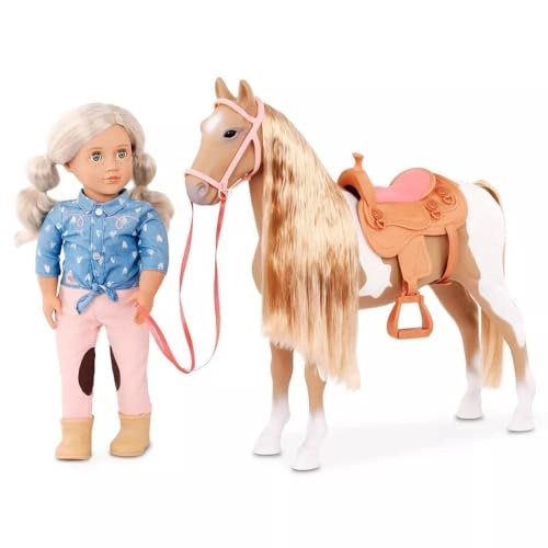 Hair Play Horse - 20-inch for 18-inch dolls Includes saddle & accessories Ages 3+