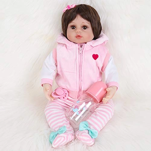 Reborn Baby Doll - 16 inch Vinyl Silicone girl Ages 3+ Gift Set