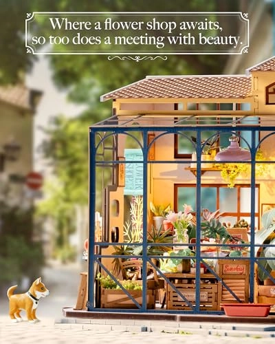 DIY Miniatures Dollhouse Kit - Emily's Florist 1/24