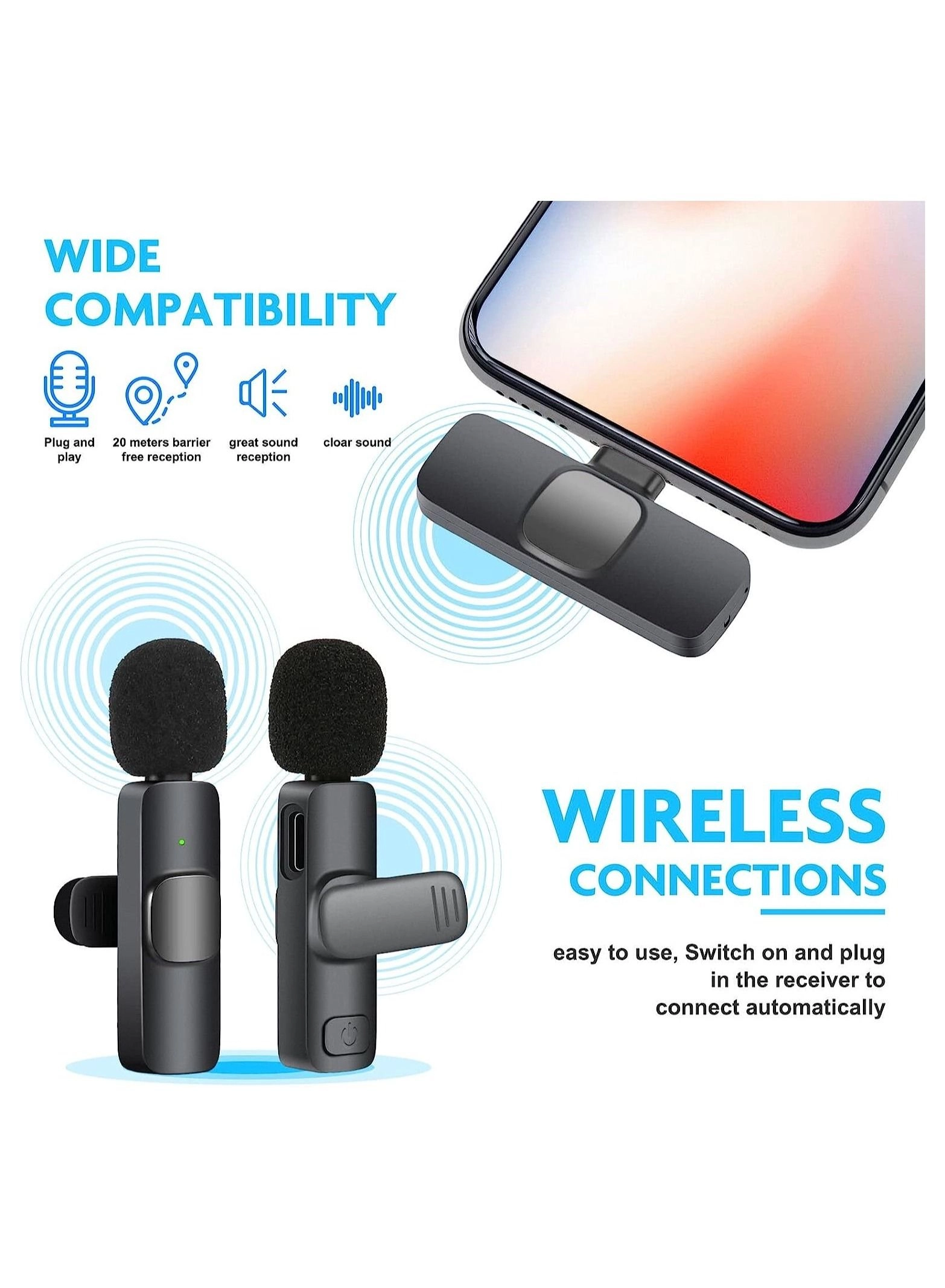 Professional Lavalier Lapel Wireless Microphone