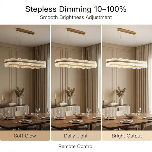 LED Ring Chandelier Oval - 3000K/4500K/6000K Stepless Dimming