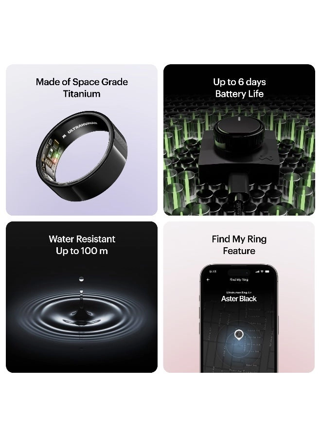 Ring AIR - Size 9 Space Silver 6 Days Battery Life