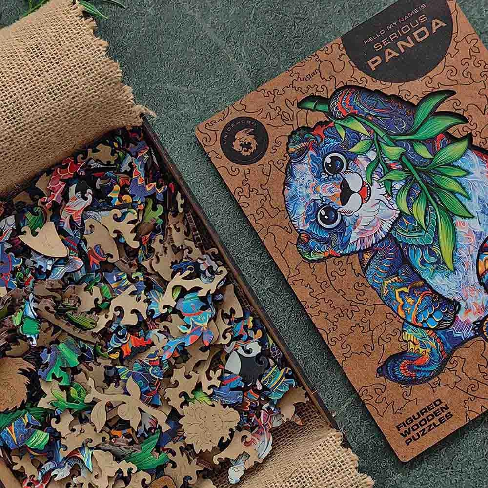 Serious Panda Wooden Puzzle (4107390-PANDA_KS) - 318 pcs