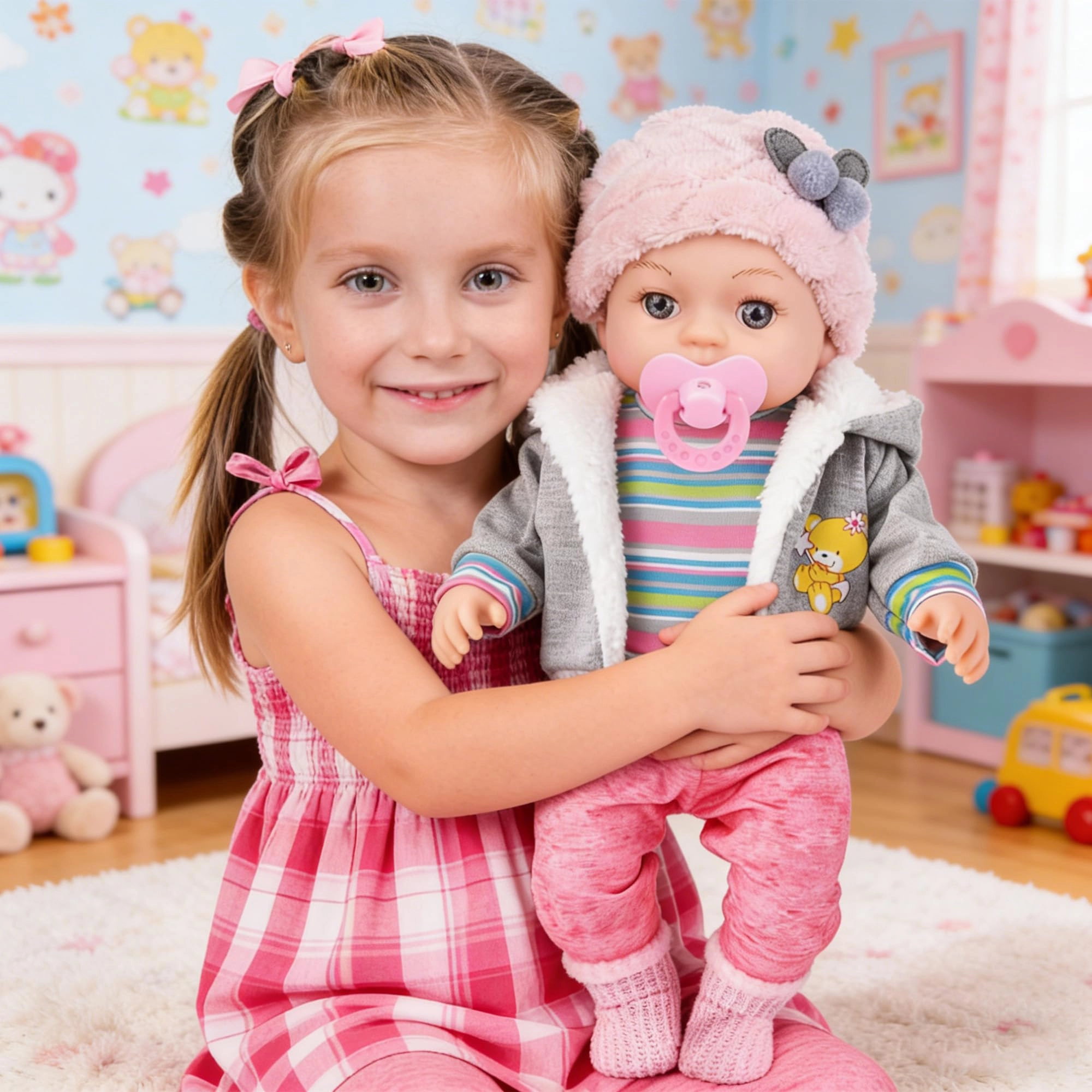 Realistic Baby Doll - 12 Inch Outfits Feeding Accessories Ages 3+