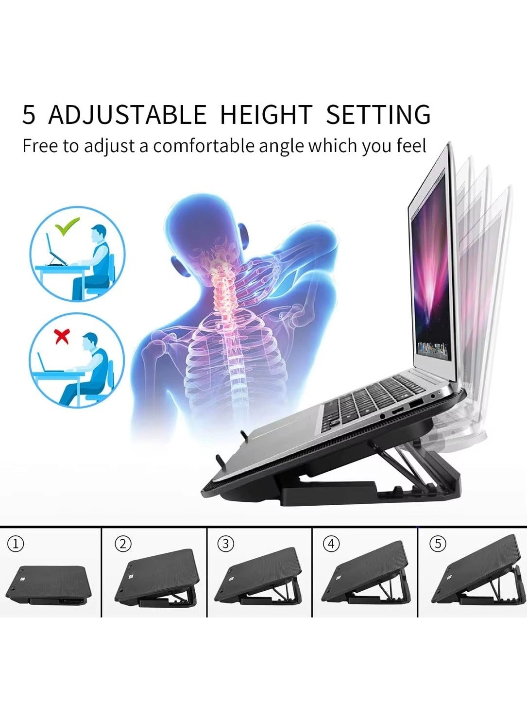 Laptop Cooling Pad - 6 fans 12-18 inch