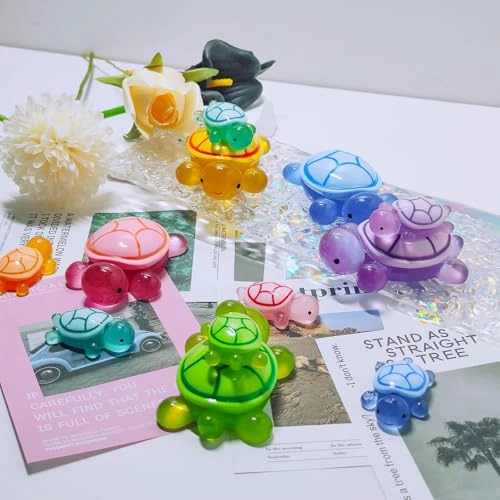 Glow in The Dark 3D Resin Turtles - 5 pcs