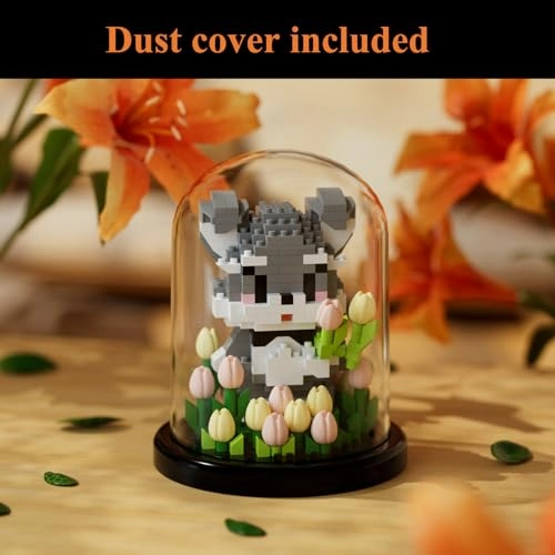 Artificial Flower Animal Building Set - Tulip Dog 446 pcs