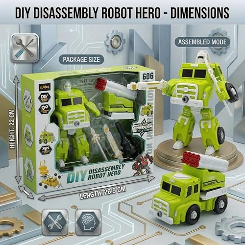 606 Diy Disassembly Robot Hero - 2-in-1 Teal
