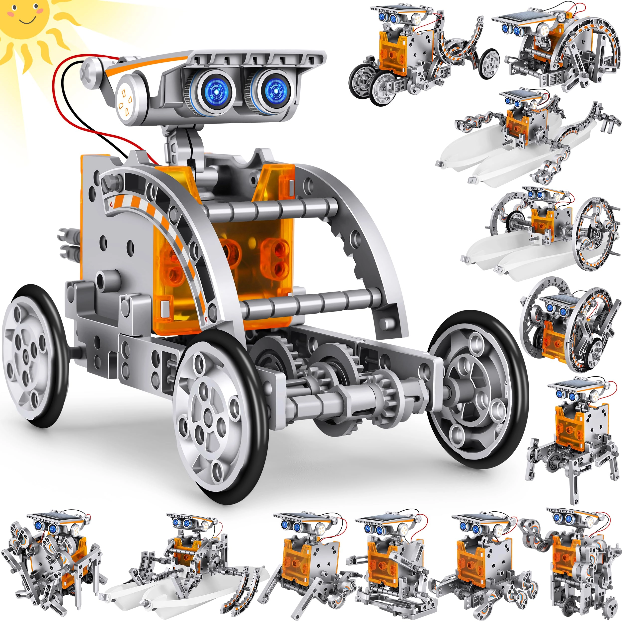 Bottleboom 13-in-1 Solar Robot Kit Engineering Robotics - 8 years+ 13 pieces